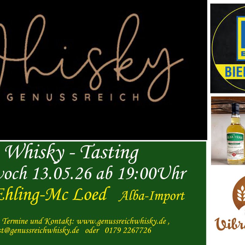 Whisky-Tasting KELTISCHER ABEND mit DIRK EHLIG-MAC LEOD  von Alba-Import 13.05.26