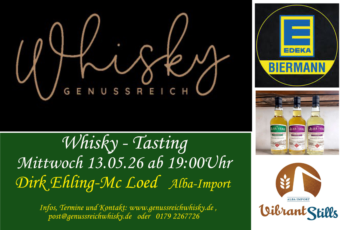 Whisky-Tasting KELTISCHER ABEND mit DIRK EHLIG-MAC LEOD  von Alba-Import 13.05.26